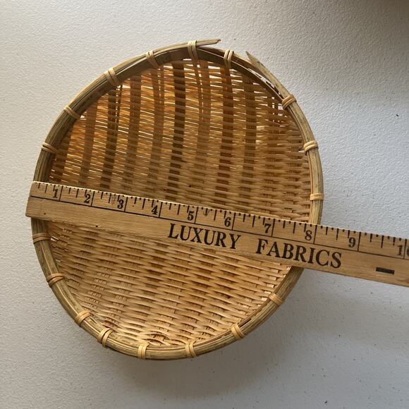 6 Nesting Brown Rounded Woven Wicker Rattan Basket Vegetable Fruit Boho Country - Picture 5 of 15